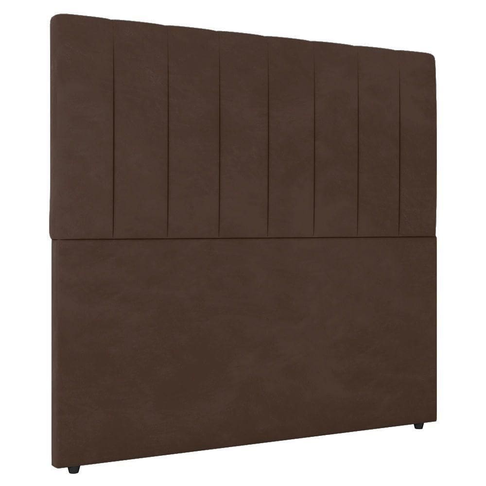 Cabeceira Cama Box Solteiro Ivana 90cm Veludo Marrom - Abmaza