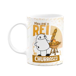 Caneca Flork Dia dos Pais - Meu pai o rei do churrasco