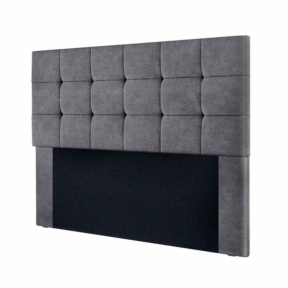 Cabeceira Cama Box Queen 1,60 Estofada Suede Cinza Julia Star Confort Cinza