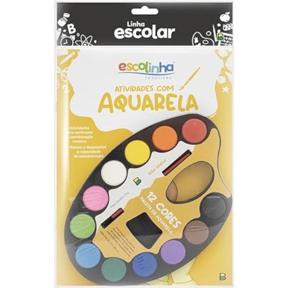 Linha escolar livro-kit aquarela