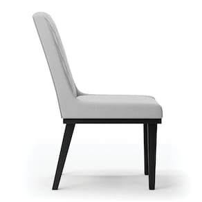 Cadeira Sala De Jantar Base Madeira Preto Sofia Suede D03 - D`rossi Cor Cinza