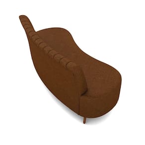 Sofá 2 Lugares Living 135cm Pé Palito Maraú Sintético Pu Marrom K01 - D`rossi