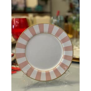 Unidade De Prato Sobremesa Stripe Rosa 1O Classific.