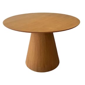 Mesa De Jantar Cone 80 Cm Tampo Freijó Base Freijó Cor Marrom