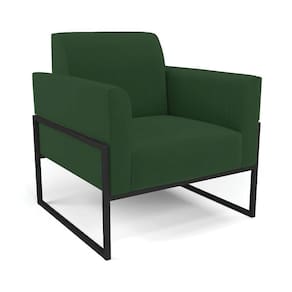 Poltrona Base Industrial Alta Preto Marisa Veludo D03 - D\`rossi Cor Verde