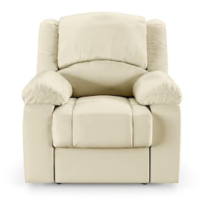 Poltrona Do Papai Descanso Reclinável Sala De Cinema Barcelona Elétrica Massagem Usb Pu Bege
