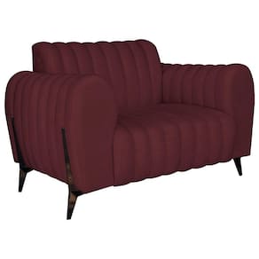 Poltrona Decorativa Zurique Suede Cor Bordô