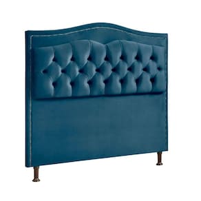 Cabeceira Estofada Holanda 1,60 2.0 Queen Shop Das Cabeceiras Azul
