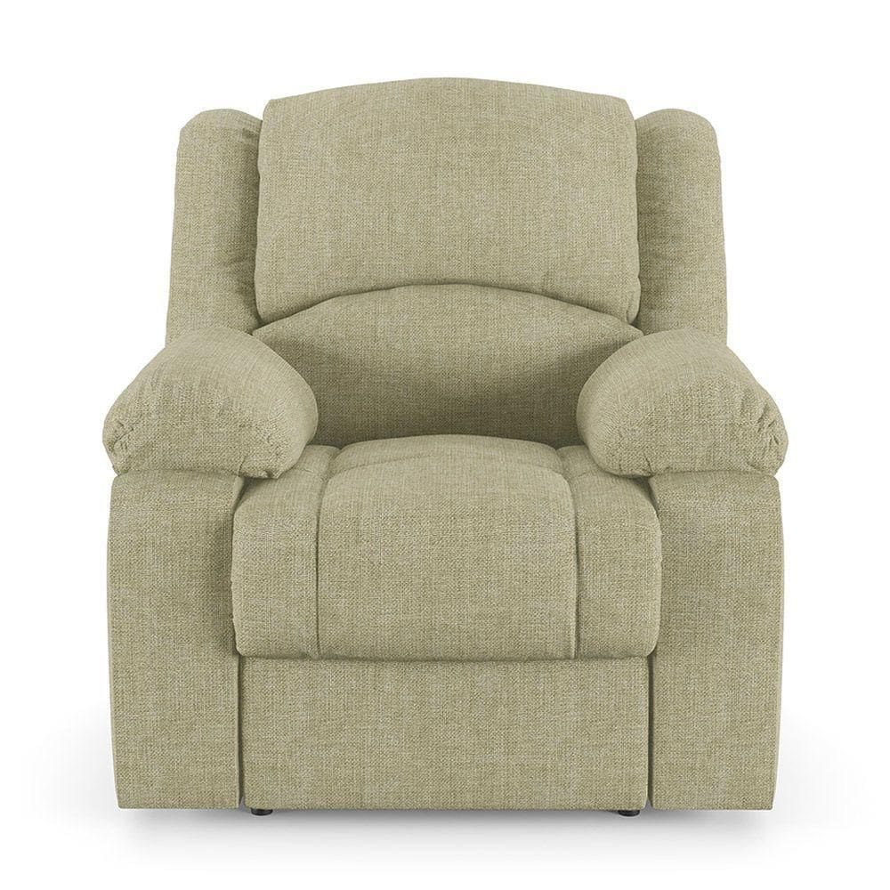 Poltrona Do Papai Reclinável Sala De Cinema Barcelona Elétrica Usb Linho Bege