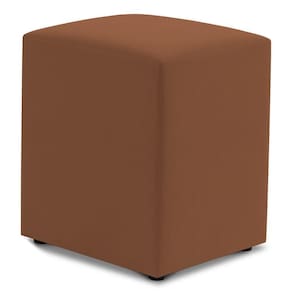 Puff Decorativo Sala De Estar Quadrado 36x47cm Veludo Terracota - Desk Design