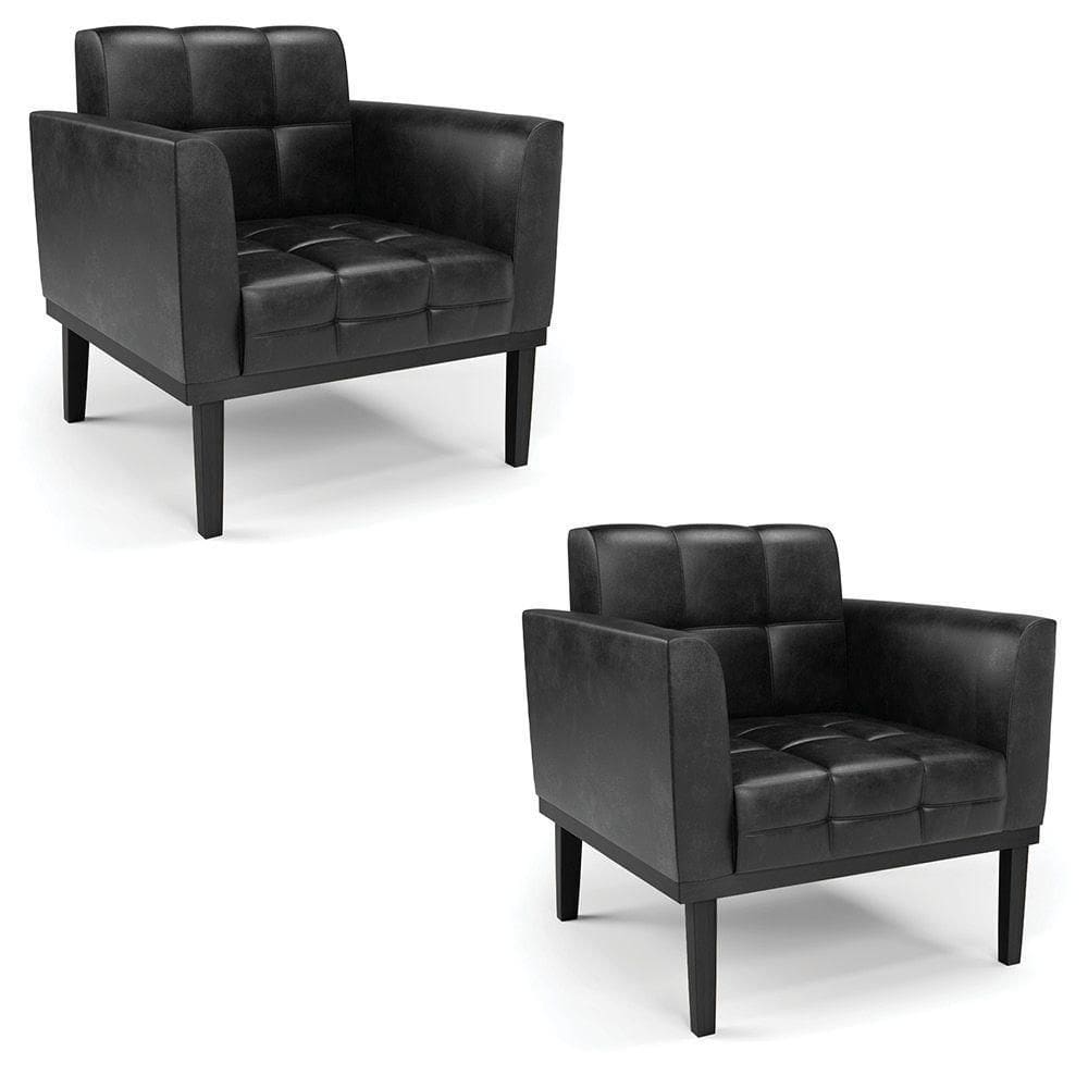 Poltrona Base De Madeira Fixa Preto Kit 2 Elisa Corano Preto D03 - D`rossi