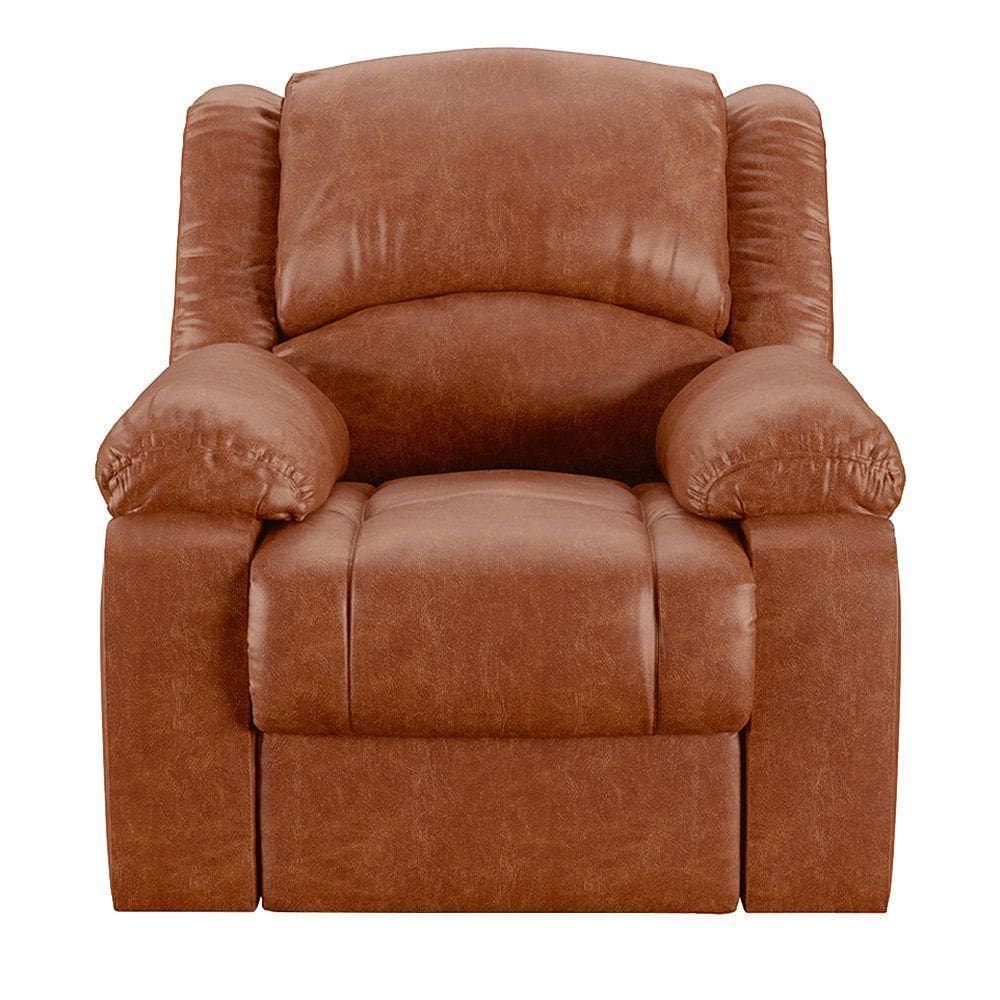 Poltrona Do Papai Reclinável Sala De Cinema Barcelona Manual Pu Caramelo Brilho