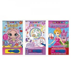 Diversão Com Água - Kit Com 3 Aquabooks Meninas