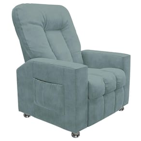 Poltrona Do Papai Reclinável Para Cinema Sora Veludo Fh1 - D`rossi Cor Azul Claro