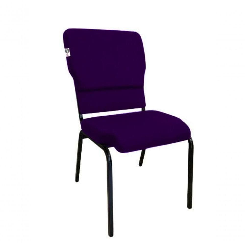 Cadeira Empilhável Para Igrejas Evangélicas Linha Church Roxo