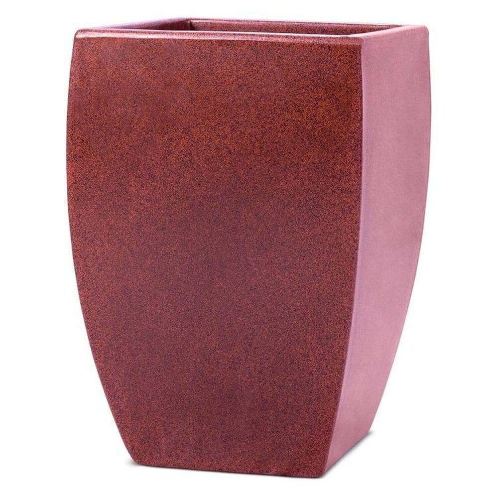 Conjunto de 20 Vasos Decorativo para Plantas Quadrado Apolo 45 Marrom Avermelhado