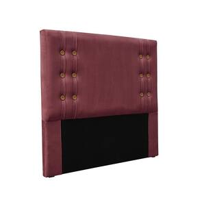 Cabeceira Cama Box Casal 140cm E Recamier Gênova Veludo S04 - D`rossi Cor Vinho