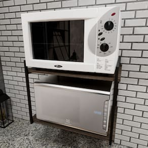 Prateleira Industrial Forno Eletrico Microondas 45x60 Preto