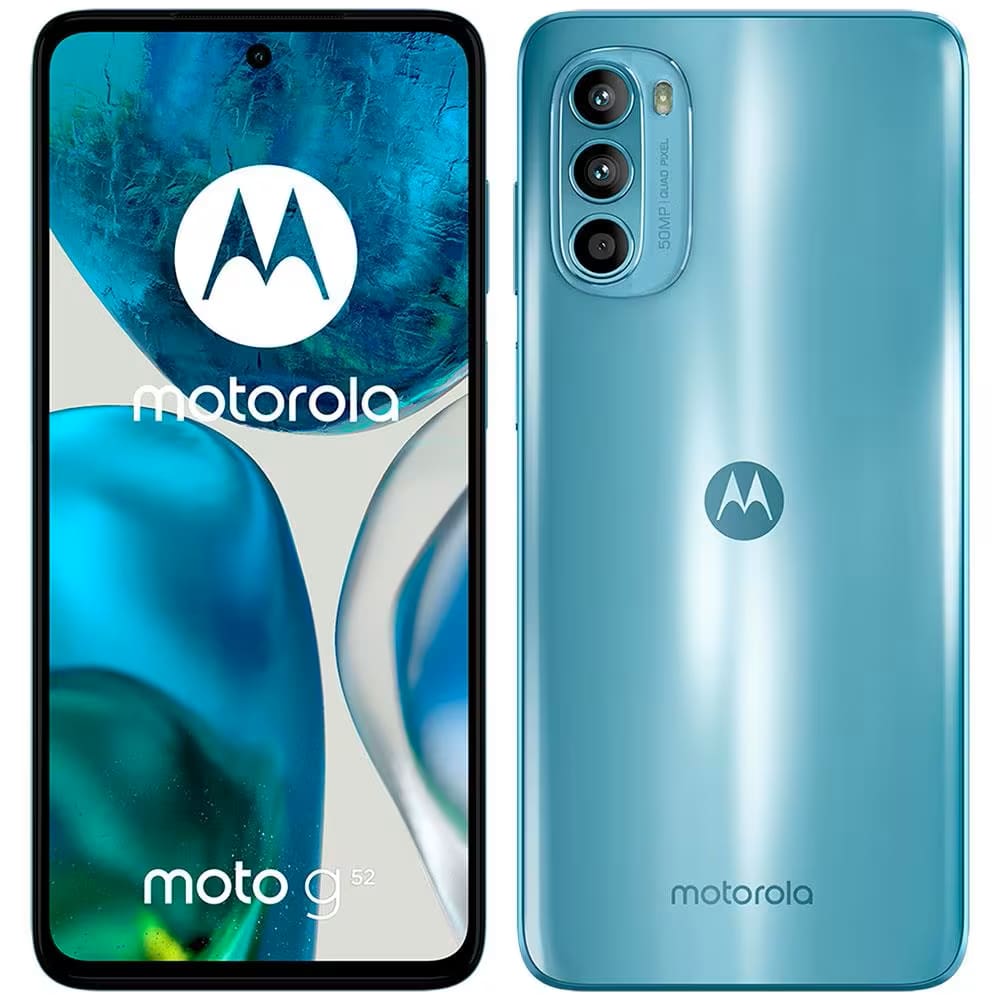 REEMBALADO: Motorola Moto G52 128GB 4GB RAM Tela de 6.6 - Azul