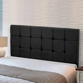 Cabeceira Julia 195cm De Largura King Size Veludo Star Confort Preto