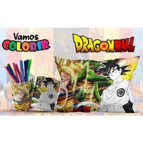 Almofada e taça pintável pintada Dragon Ball com lápis