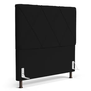 Cabeceira Cama Box Casal King Size Mel 195cm Com Frame Suede Preto - Desk Design