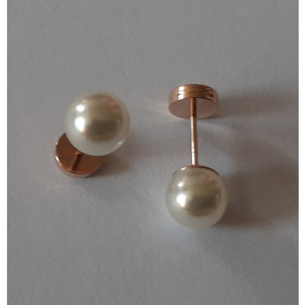 Brincos para bebê com pérola de 4 mm em ouro