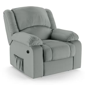 Poltrona Do Papai Reclinável Melim Power Elétrica Pu Cinza Fh1 - D`rossi