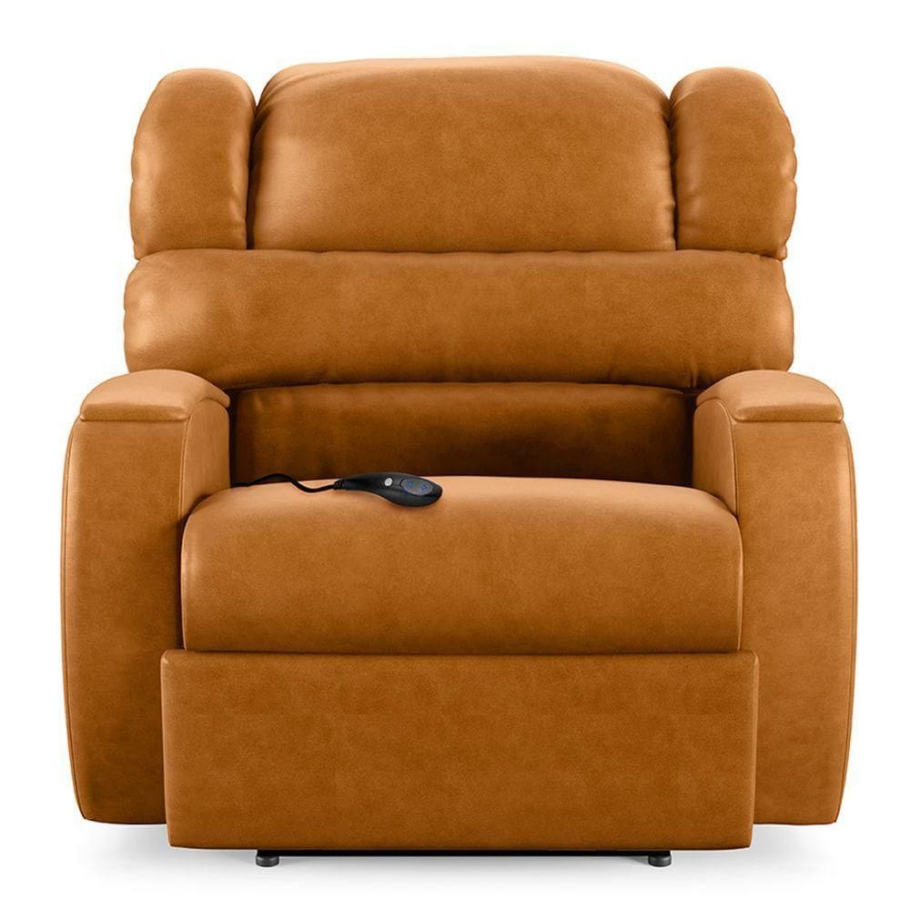 Poltrona Do Papai Sala De Cinema Reclinável Manchester Controle Elétrico Usb Pu Whisky