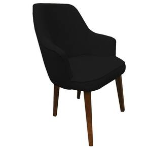 Poltrona Lorem Suede Pés Chanfrado Tabaco C05 - D`rossi Cor Preto