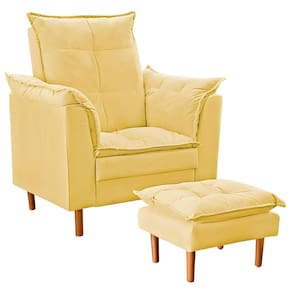 Poltrona Decorativa Sala de Estar Quarto Leitura Azera Suede