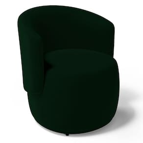 Poltrona Decorativa Aisha Orgânica Veludo Verde Escuro - Desk Design