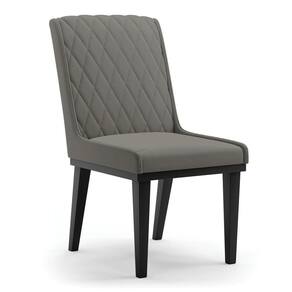 Cadeira Sala De Jantar Base Madeira Preto Sofia Suede Grafite D03 - D`rossi