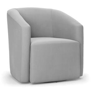Poltrona Stella Max Suede Base Giratória - D`rossi Cor Cinza