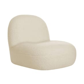 Poltrona Decorativa Sala Quarto Recepção Amsterdã Linho - Adj Decor Cor Bege