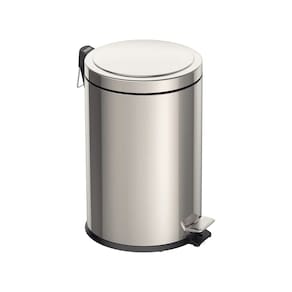 Lixeira Com Pedal Tramotina Brasil Em Aço Inox 20L Com Acabamento Polido E Balde Interno 94538120