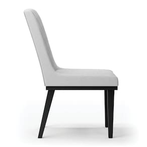 Cadeira Sala De Jantar Base Madeira Preto Kit 10 Sofia Linho D03 - D`rossi Cor Cinza