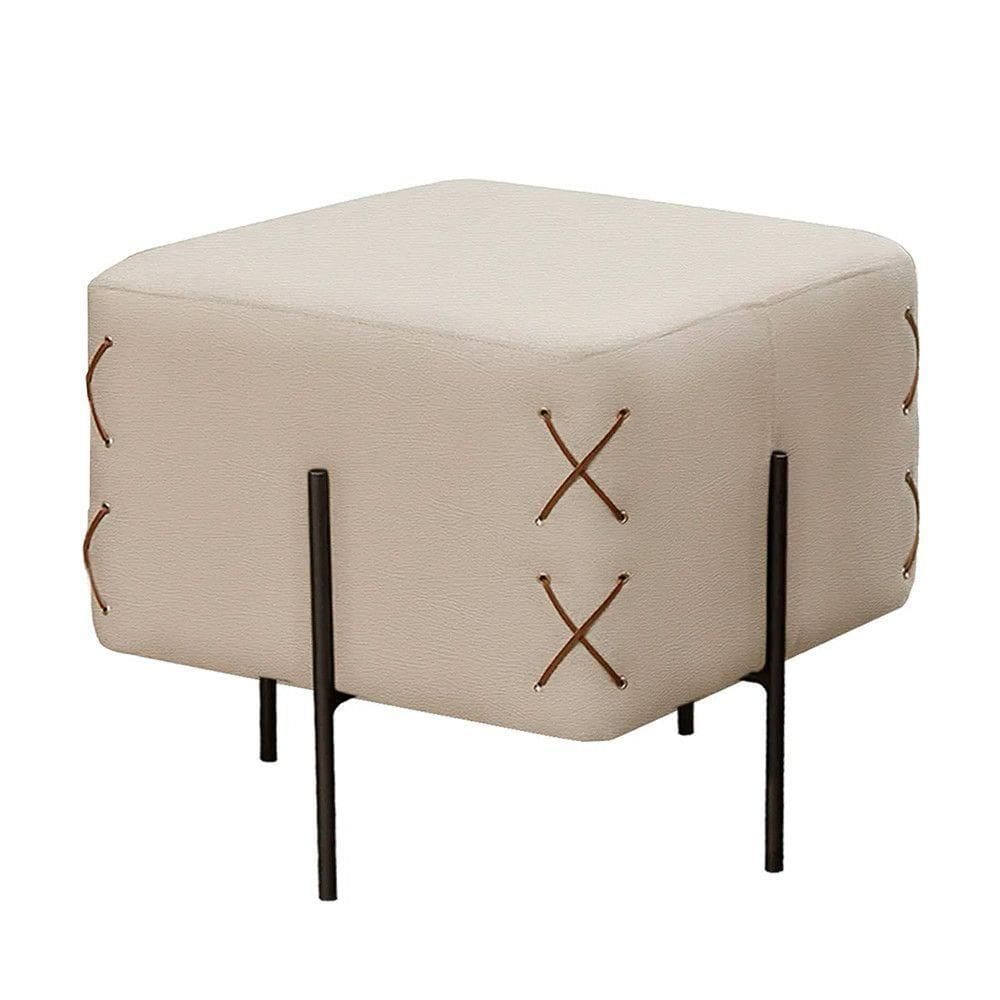 Puff Banqueta Eros Luxo Castellar Móbile Off White