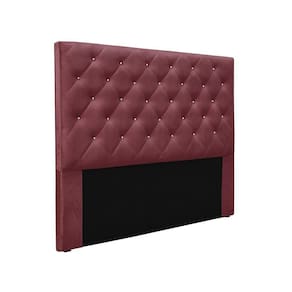 Cabeceira Cama Box Solteiro 90 Cm Tania Veludo S04 - D`rossi Cor Vinho