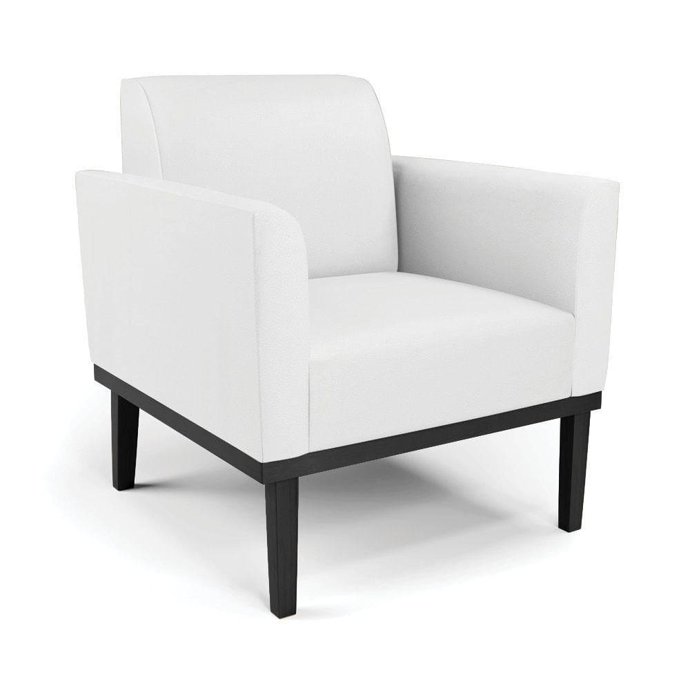 Poltrona Base De Madeira Fixa Preto Marisa Corino D03 - D\`rossi Cor Branco