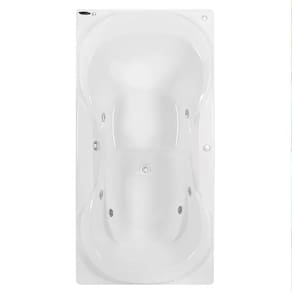 Banheira de Hidromassagem Due Gran Luxo 160x90x50cm - P6 - 110v - com Aquecedor e Cromoterapia Branco
