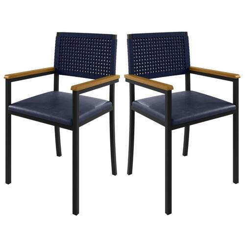 imagem-Cadeiras para Área Gourmet com Braço - Madri - Paonanda Decor - Azul