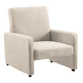Poltrona Mirella Suede Com Rodízios - D`rossi Cor Bege