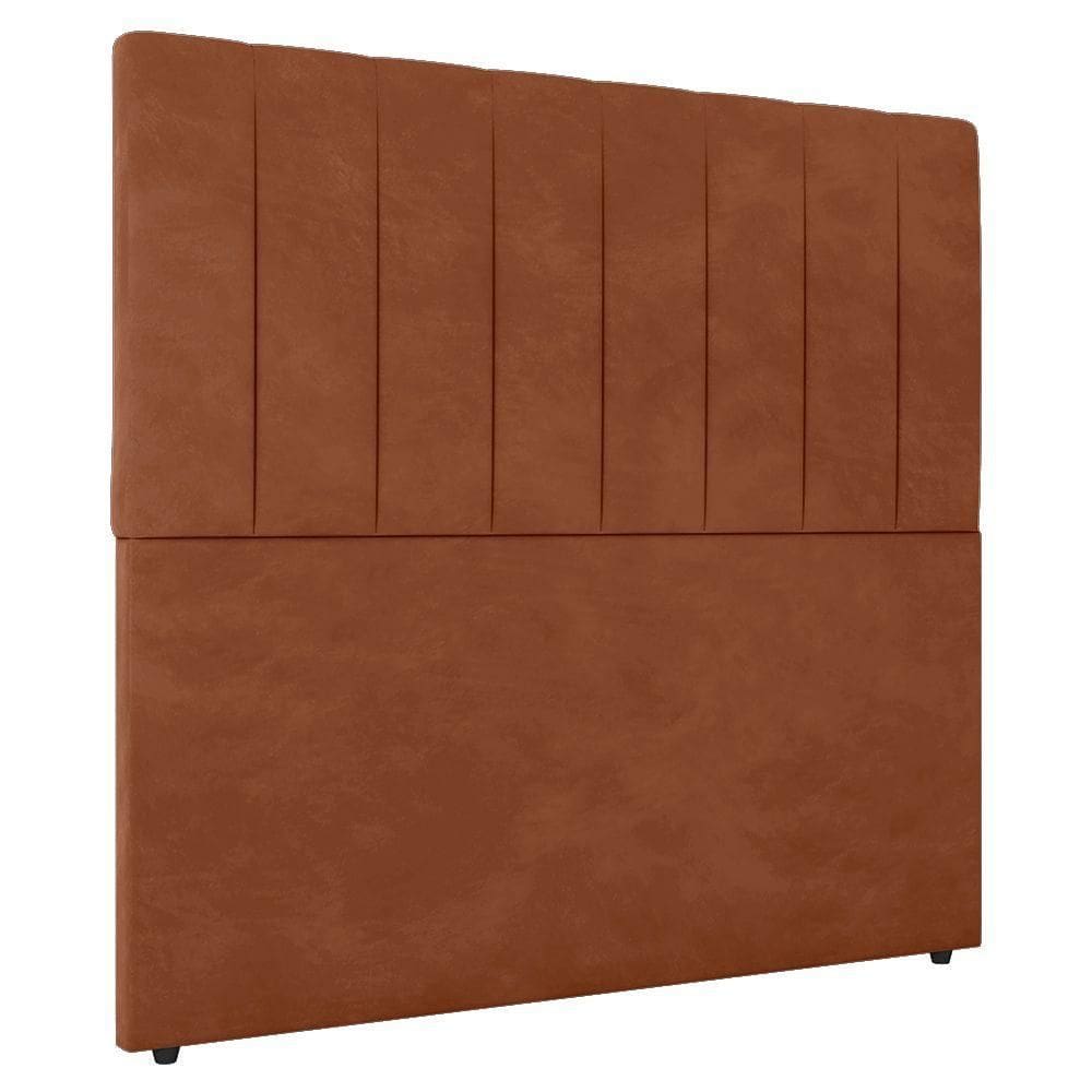 Cabeceira Cama Box Solteiro Ivana 90cm Veludo Laranja