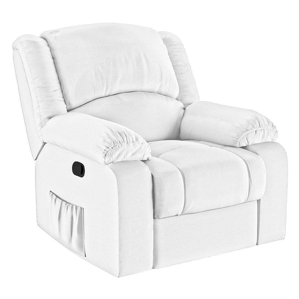 Poltrona Do Papai Reclinável Melim Zero Wall Sintético Pu Fh1 - D`rossi Cor Branco