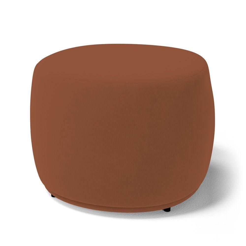 Puff Decorativo Living Aisha Orgânico Veludo Terracota - Desk Design