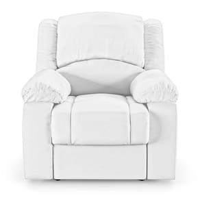Poltrona Do Papai Reclinável Sala De Cinema Barcelona Touch Pu Branco