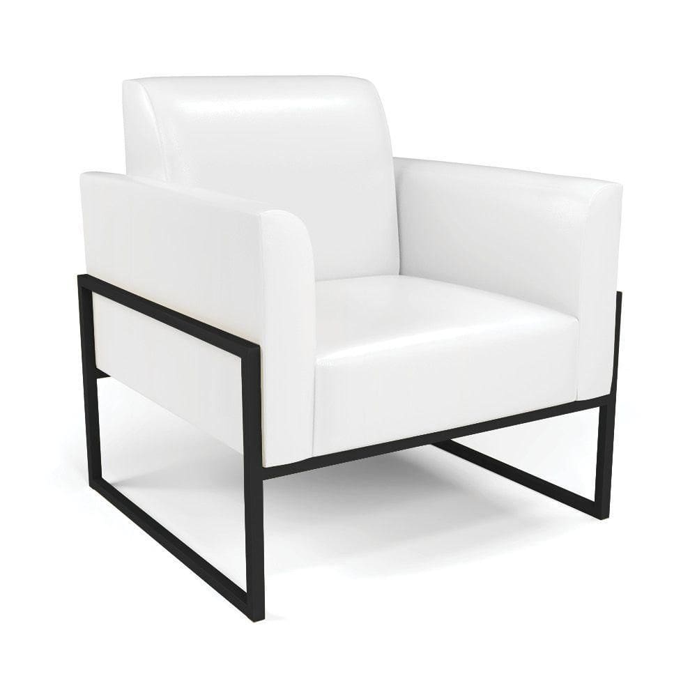 Poltrona Base Industrial Alta Preto Marisa Corano D03 - D\`rossi Cor Branco