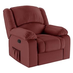 Poltrona Do Papai Reclinável Melim Zero Wall Sintético Pu Fh1 - D`rossi Cor Vermelho