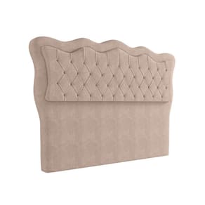 Cabeceira Para Cama Box Solteiro 90 Cm Eliza Veludo Bege I02 - D`rossi
